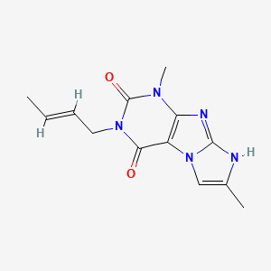 molecular formula C13H15N5O2 B4748669 3-(2-buten-1-yl)-1,7-dimethyl-1H-imidazo[2,1-f]purine-2,4(3H,8H)-dione 