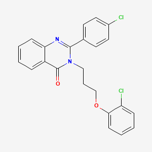 molecular formula C23H18Cl2N2O2 B4748691 3-[3-(2-chlorophenoxy)propyl]-2-(4-chlorophenyl)-4(3H)-quinazolinone 