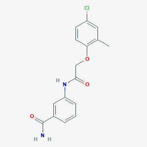 molecular formula C16H15ClN2O3 B4748719 3-{[(4-chloro-2-methylphenoxy)acetyl]amino}benzamide 