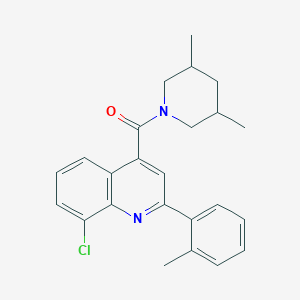 molecular formula C24H25ClN2O B4748732 8-chloro-4-[(3,5-dimethyl-1-piperidinyl)carbonyl]-2-(2-methylphenyl)quinoline 