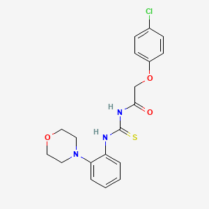2-(4-chlorophenoxy)-N-({[2-(4-morpholinyl)phenyl]amino}carbonothioyl)acetamide