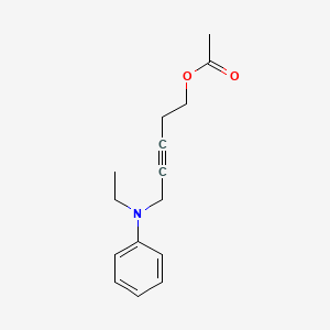 molecular formula C15H19NO2 B4748813 5-[ethyl(phenyl)amino]-3-pentyn-1-yl acetate 