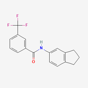 molecular formula C17H14F3NO B4748840 N-(2,3-dihydro-1H-inden-5-yl)-3-(trifluoromethyl)benzamide 