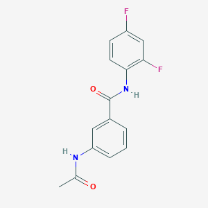 molecular formula C15H12F2N2O2 B4748864 3-(acetylamino)-N-(2,4-difluorophenyl)benzamide 