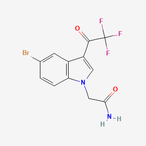 molecular formula C12H8BrF3N2O2 B4748918 2-[5-bromo-3-(trifluoroacetyl)-1H-indol-1-yl]acetamide 