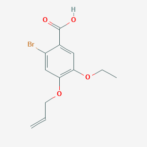 molecular formula C12H13BrO4 B474894 4-(烯丙氧基)-2-溴-5-乙氧基苯甲酸 CAS No. 486994-79-0