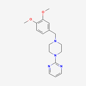 molecular formula C17H22N4O2 B4748951 2-[4-(3,4-dimethoxybenzyl)-1-piperazinyl]pyrimidine CAS No. 3601-85-2