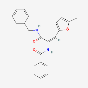 molecular formula C22H20N2O3 B4748963 N-[1-[(benzylamino)carbonyl]-2-(5-methyl-2-furyl)vinyl]benzamide 