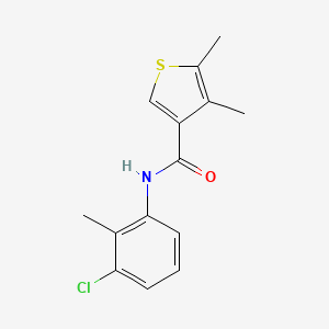 molecular formula C14H14ClNOS B4748969 N-(3-chloro-2-methylphenyl)-4,5-dimethyl-3-thiophenecarboxamide 