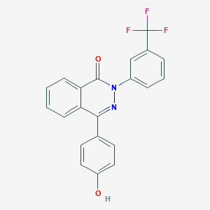 molecular formula C21H13F3N2O2 B474899 4-(4-hydroxyphenyl)-2-[3-(trifluoromethyl)phenyl]-1(2H)-phthalazinone 