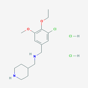 molecular formula C16H27Cl3N2O2 B4749006 (3-chloro-4-ethoxy-5-methoxybenzyl)(4-piperidinylmethyl)amine dihydrochloride 