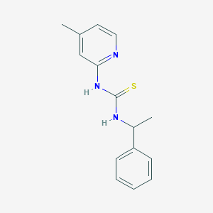 molecular formula C15H17N3S B4749038 N-(4-methyl-2-pyridinyl)-N'-(1-phenylethyl)thiourea 