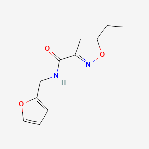 molecular formula C11H12N2O3 B4749089 5-ethyl-N-(2-furylmethyl)-3-isoxazolecarboxamide 