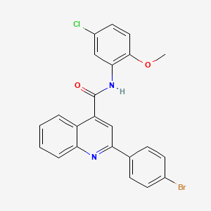 molecular formula C23H16BrClN2O2 B4749097 2-(4-bromophenyl)-N-(5-chloro-2-methoxyphenyl)-4-quinolinecarboxamide 