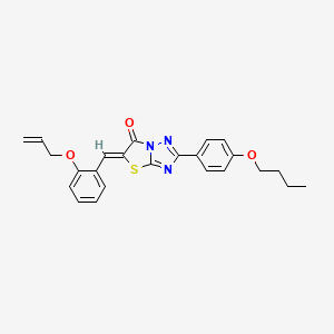 molecular formula C24H23N3O3S B4749113 5-[2-(allyloxy)benzylidene]-2-(4-butoxyphenyl)[1,3]thiazolo[3,2-b][1,2,4]triazol-6(5H)-one 