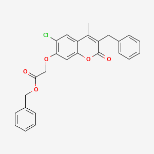 molecular formula C26H21ClO5 B4749150 benzyl [(3-benzyl-6-chloro-4-methyl-2-oxo-2H-chromen-7-yl)oxy]acetate 