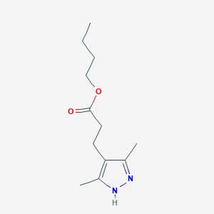 molecular formula C12H20N2O2 B4749160 butyl 3-(3,5-dimethyl-1H-pyrazol-4-yl)propanoate 
