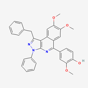 molecular formula C32H27N3O4 B4749172 4-(1-benzyl-7,8-dimethoxy-3-phenyl-3H-pyrazolo[3,4-c]isoquinolin-5-yl)-2-methoxyphenol 