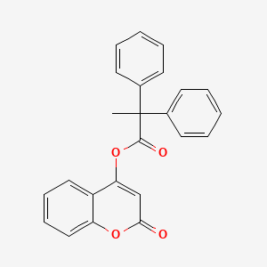 molecular formula C24H18O4 B4749182 2-oxo-2H-chromen-4-yl 2,2-diphenylpropanoate 