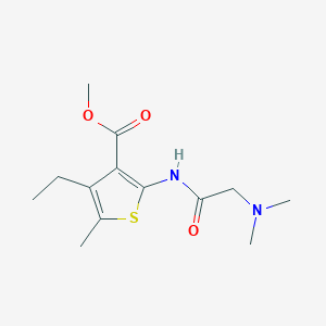 molecular formula C13H20N2O3S B4749188 methyl 2-[(N,N-dimethylglycyl)amino]-4-ethyl-5-methyl-3-thiophenecarboxylate 