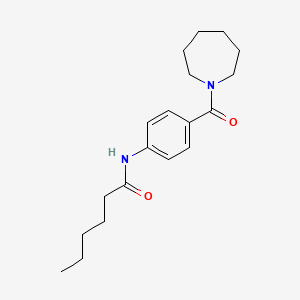 molecular formula C19H28N2O2 B4749190 N-[4-(1-azepanylcarbonyl)phenyl]hexanamide 