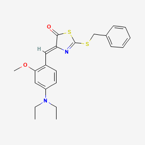 molecular formula C22H24N2O2S2 B4749191 2-(benzylthio)-4-[4-(diethylamino)-2-methoxybenzylidene]-1,3-thiazol-5(4H)-one 