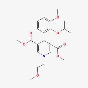 molecular formula C22H29NO7 B4749205 dimethyl 4-(2-isopropoxy-3-methoxyphenyl)-1-(2-methoxyethyl)-1,4-dihydro-3,5-pyridinedicarboxylate 