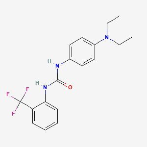 molecular formula C18H20F3N3O B4749217 N-[4-(diethylamino)phenyl]-N'-[2-(trifluoromethyl)phenyl]urea 