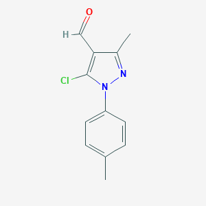 molecular formula C12H11ClN2O B474923 5-氯-3-甲基-1-(4-甲基苯基)-1H-吡唑-4-甲醛 CAS No. 350997-70-5