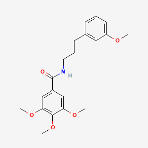 molecular formula C20H25NO5 B4749243 3,4,5-trimethoxy-N-[3-(3-methoxyphenyl)propyl]benzamide 