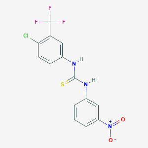 molecular formula C14H9ClF3N3O2S B4749245 N-[4-chloro-3-(trifluoromethyl)phenyl]-N'-(3-nitrophenyl)thiourea 