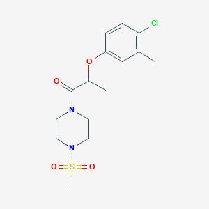 molecular formula C15H21ClN2O4S B4749293 1-[2-(4-chloro-3-methylphenoxy)propanoyl]-4-(methylsulfonyl)piperazine 