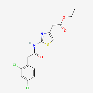 molecular formula C15H14Cl2N2O3S B4749343 ethyl (2-{[(2,4-dichlorophenyl)acetyl]amino}-1,3-thiazol-4-yl)acetate 