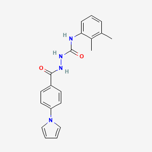 molecular formula C20H20N4O2 B4749357 N-(2,3-dimethylphenyl)-2-[4-(1H-pyrrol-1-yl)benzoyl]hydrazinecarboxamide 