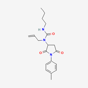 molecular formula C19H25N3O3 B4749364 N-allyl-N'-butyl-N-[1-(4-methylphenyl)-2,5-dioxo-3-pyrrolidinyl]urea 