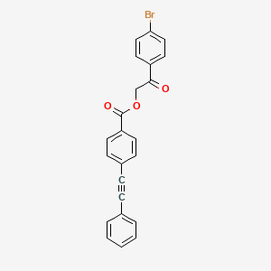 molecular formula C23H15BrO3 B4749372 2-(4-bromophenyl)-2-oxoethyl 4-(phenylethynyl)benzoate CAS No. 5858-99-1