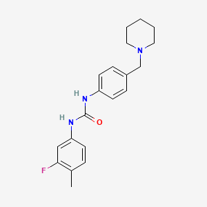 molecular formula C20H24FN3O B4749438 N-(3-fluoro-4-methylphenyl)-N'-[4-(1-piperidinylmethyl)phenyl]urea 