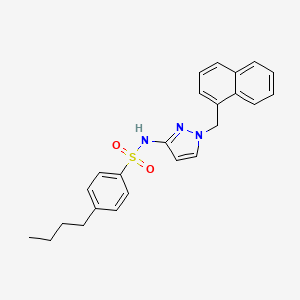 molecular formula C24H25N3O2S B4749467 4-butyl-N-[1-(1-naphthylmethyl)-1H-pyrazol-3-yl]benzenesulfonamide 