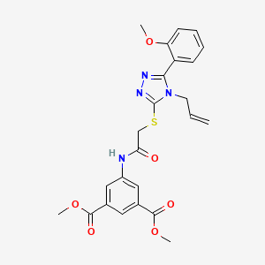 molecular formula C24H24N4O6S B4749468 dimethyl 5-[({[4-allyl-5-(2-methoxyphenyl)-4H-1,2,4-triazol-3-yl]thio}acetyl)amino]isophthalate 
