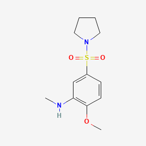 molecular formula C12H18N2O3S B4749504 2-methoxy-N-methyl-5-(1-pyrrolidinylsulfonyl)aniline 