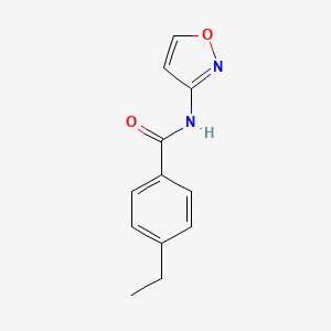 molecular formula C12H12N2O2 B4749555 4-ethyl-N-3-isoxazolylbenzamide 