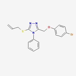molecular formula C18H16BrN3OS B4749569 3-(allylthio)-5-[(4-bromophenoxy)methyl]-4-phenyl-4H-1,2,4-triazole 