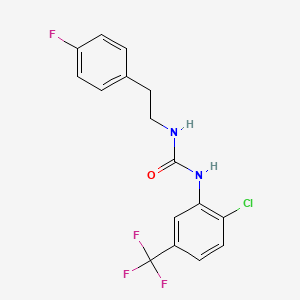 molecular formula C16H13ClF4N2O B4749595 N-[2-chloro-5-(trifluoromethyl)phenyl]-N'-[2-(4-fluorophenyl)ethyl]urea 