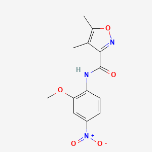 molecular formula C13H13N3O5 B4749611 N-(2-methoxy-4-nitrophenyl)-4,5-dimethyl-3-isoxazolecarboxamide 