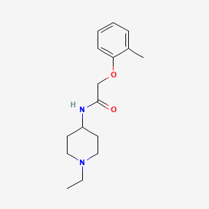molecular formula C16H24N2O2 B4749642 N-(1-ethyl-4-piperidinyl)-2-(2-methylphenoxy)acetamide 