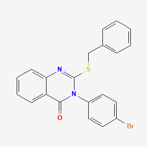 molecular formula C21H15BrN2OS B4749657 2-(benzylthio)-3-(4-bromophenyl)-4(3H)-quinazolinone 