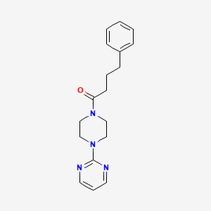 molecular formula C18H22N4O B4749707 2-[4-(4-phenylbutanoyl)-1-piperazinyl]pyrimidine 