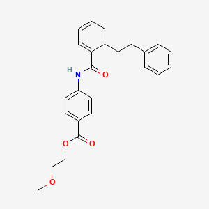 molecular formula C25H25NO4 B4749737 2-methoxyethyl 4-{[2-(2-phenylethyl)benzoyl]amino}benzoate 