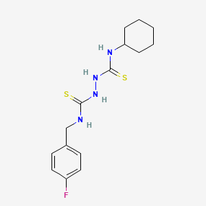 molecular formula C15H21FN4S2 B4749769 N-cyclohexyl-N'-(4-fluorobenzyl)-1,2-hydrazinedicarbothioamide 