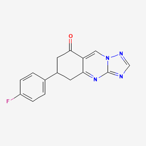 molecular formula C15H11FN4O B4749774 6-(4-fluorophenyl)-6,7-dihydro[1,2,4]triazolo[5,1-b]quinazolin-8(5H)-one 